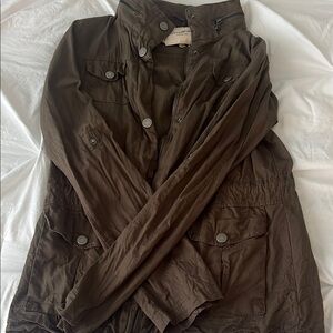 Dark Brown Jacket with Button Details